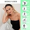 Sularpek 2PCS Bandeau Cheveux Femme, Bandeau Noir Cheveux Sport, Bandeaux de Cheveux Élastique Antidérapant, Bandeau Cheveux Large pour Yoga, Exercice, Sportif, Cyclisme #4
