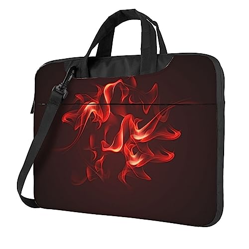 Sac ordinateur portable fin bandoulière housse PC portable graphique flamme rouge