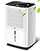 Dehumidifiers for Home Damp, Compressor Dehumidifier with Humidity Display&Control, Ultra Quiet, 24 Hour Timer, Water Tank & Drainage Hose, Ideal for Home/Basement/Office Damp, Laundry Drying