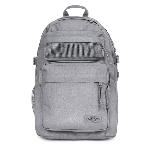 Image of EASTPAK Double Pro - 32L Performance Backpack with 16 inch Laptop Sleeve, Dual Compartments, Security Pocket, Bottle Holder & Organizer, Sunday Grey