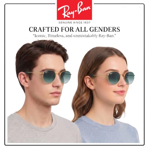 Image of Ray-Ban RB3447 ROUND METAL Round Shaped Sunglasses for Men with Official RAYBAN Eyewear Kit