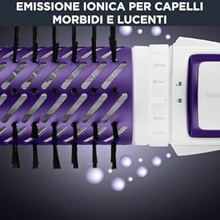 Rowenta CF9530 Brush Activ Volume&Shine Spazzola Rotante e Asciugante per Volume, 1000 W, per Capelli Corti e Lunghi, Styler con 2 Spazzole in Ceramica, Doppio Generatore di Ioni per Capelli Lucenti
