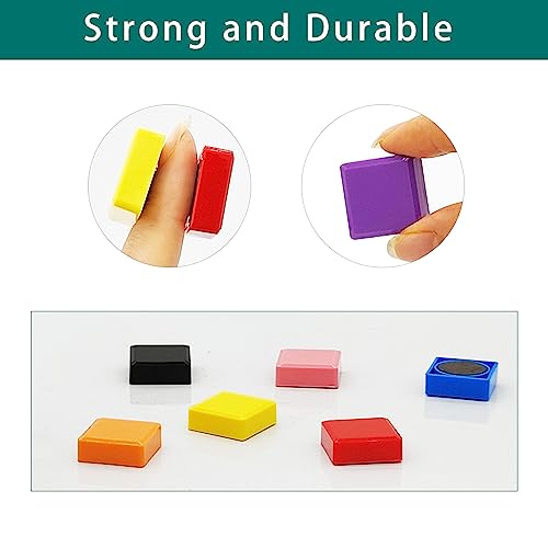 ZDZBLX 10 Pack Fridge Magnets, Strong Square Magnet, Colourful Magnets for Whiteboard Fridge Home School Office & Classroom - Image 2