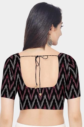 Image of Cotton Pochampally ikat unstitched blouse, Kurthi, long frock fabric material for women (1 meter, 2 meters & 3 meters)