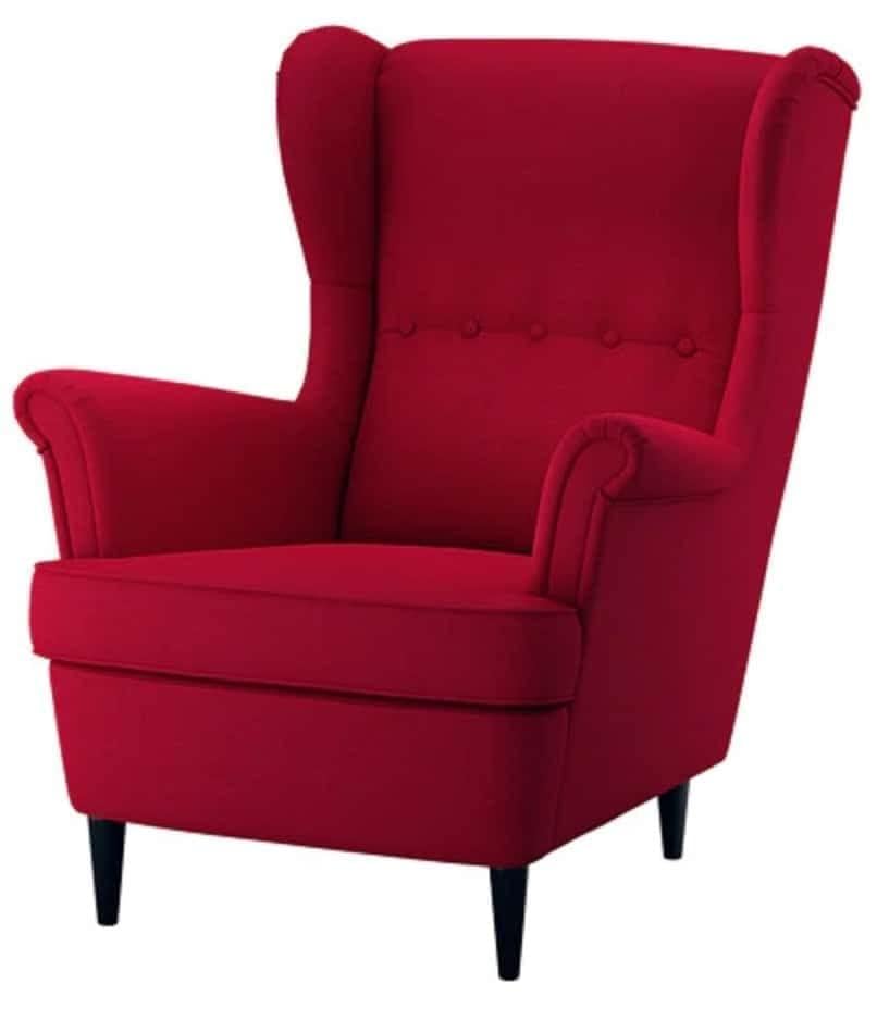 Image of Chair Armchair Single Sofa Chair for Small Apartments, Living Room or Bedroom Chair (Red)