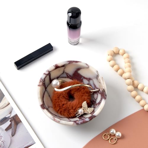 Luxury Natural Marble Catchall Bowl, Jewelry Dish Trinket Tray Home Decor - Image 5