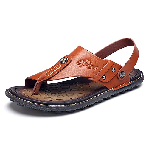 Sandales en cuir pour hommes au design élégant et bout ouvert pour l'été