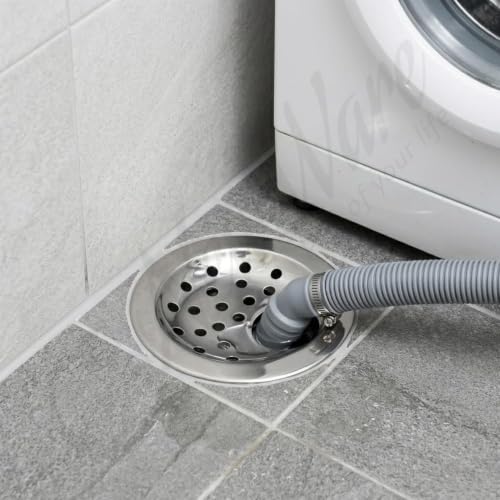 Image of NEW WARE 4 Inch Round Stainless Steel Floor Drain Chrome Finish Bathroom Jali Water Drain Grating Anti Clog Rust Resistant Floor Trap Cover for Bathroom Kitchen Balcony Heavy Duty Durable Pack of 1