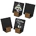 MyGift Set of 4 Tabletop Erasable Chalkboards Sign, Placeholders with Mini Wooden Base Stands