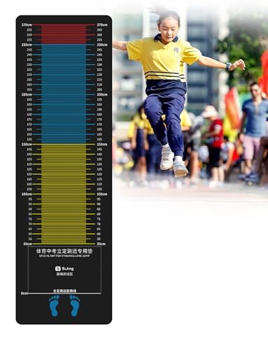 Long Jump Mat, Standing Long Jump Mat, Exercise Test Mat for Athletes, Shock Absorbing Long Jump Workout Board for Home Gym