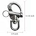 GaiRen Swivel Eye Snap Shackle Quick Release, 3-1/2'' Bail Rigging Stainless Steel for Marine Sailboat Spinnaker Halyard (4 Pack)
