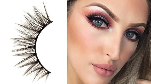 Natural 3D False Eyelashes By Marie Paris - Faux Mink, Reusable up to 20 times, Trendy, Fashionista, Beauty, Makeup, Effortless, Cat eye, Flare, Crisscross