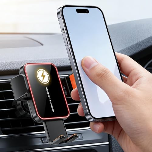 Cargador inalámbrico para coche universal con soporte de ventilación y base de salpicadero 3