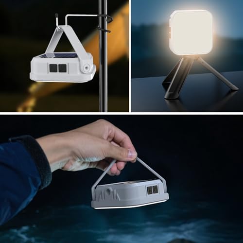 Lampe solaire rechargeable USB avec affichage LCD pour le camping