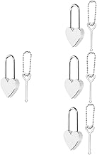 OSALADI 4Pcs Desejando Bloqueio Mini Mala Mini Cadeado Mini Armário Fechaduras De Mala Cadeado Com Chave Fechaduras Com Chaves Cadeados De Liga De Zinco Cadeados De Mochila Pequena
