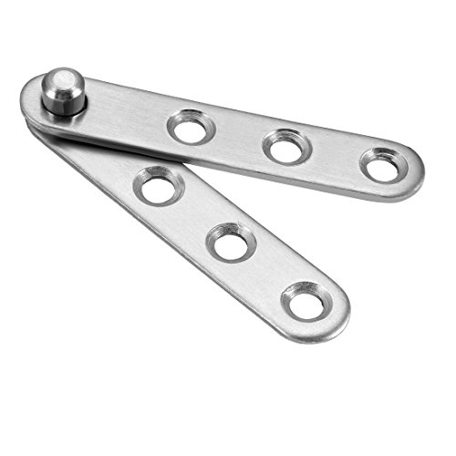 uxcell 360 Degree Rotatable Door Pivot Hinge, 58mmx11mmx9mm Stainless Steel Window Door Fittings, Pack of 4
