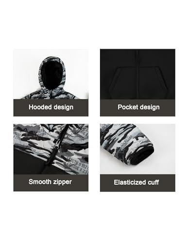 Lansbojun Hooded Puffer Jacket for Boys Lightweight Water-resistant Kids Clothes Winter Coat4