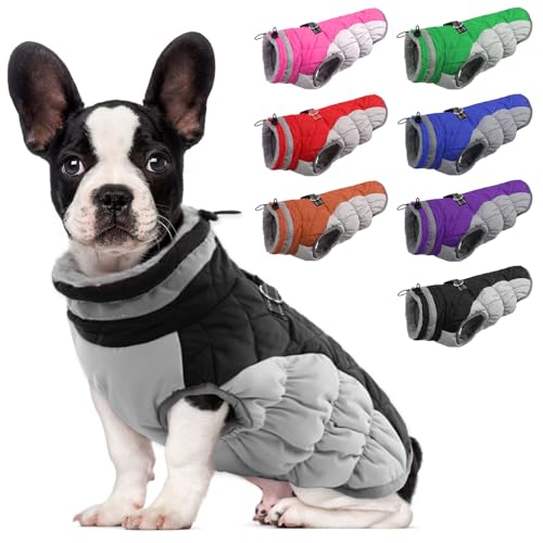 Image of Lelepet Dog Coat Warm Dog Winter Coat Waterproof Dogs Jacket with Harness