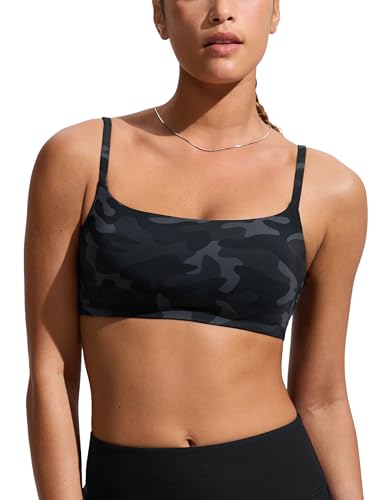 Image of CRZ YOGA D-DD Scoop Neck Bikini Tops | Removable Pads, Adjustable Spaghetti Straps, Swim, Bathing Suit Bra for Women