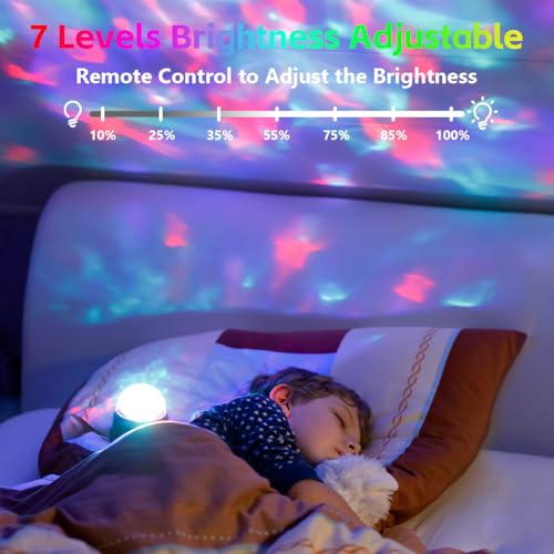 Miniatura 4 de Vsshe Proyector Estrellas, 16 Colores Proyector Aurora Boreal, Proyector Galaxia Aurora Boreal Con Control Remoto, Luz Nocturna Infantil Para Regalos Para Niños Y Adultos, Modelo De Carga