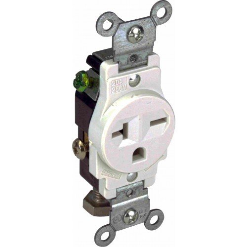 Prise SR20-250-W 20A 250V blanche pour brancher vos appareils électroménagers de cuisine