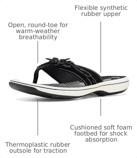 Image of Clarks Women's Breeze Opal Cloudsteppers Flip-Flop | Casual Sandals