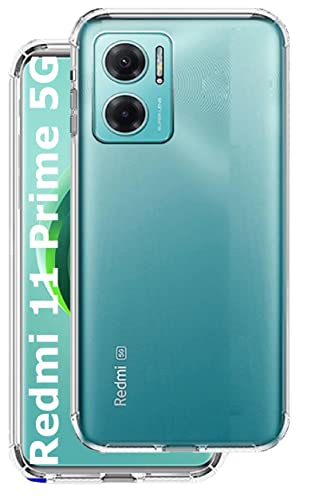 Image of REALCASE Silicone Crystal Clear Mi Redmi 11 Prime 5G Back Cover Case | Protective Design Transparent Back Cover Case For Redmi 11 Prime 5G