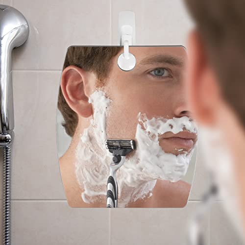 The Shave Well Company Magnifying Anti-Fog Shaving Mirror | Fogless Bathroom Handheld Mirror For Men And Women | Hanging Shower Mirror Includes Long-Lasting Removable Adhesive Hook #TOP4