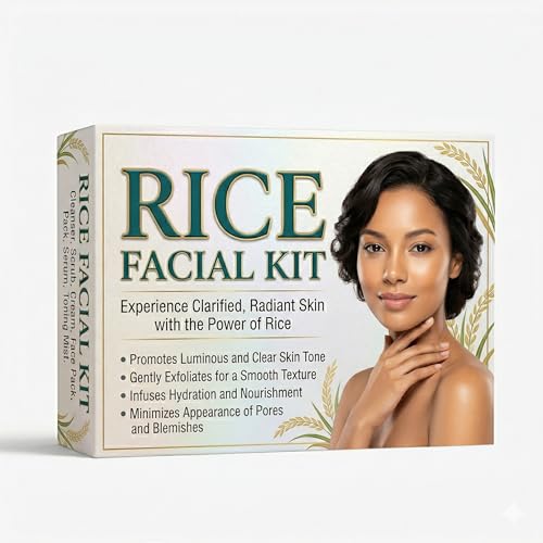 Image of Rice Facial Kit for Luminous & Clear Skin Tone | Gently Exfoliates, Nourishes & Minimizes Appearance of Pores and Blemishes | Complete Skincare Set