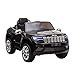 homcom Macchina Elettrica Jeep per Bambini 12V, Guida Manuale e con Telecomando velocità 0-3km/h, 114x76x58cm, Nero