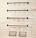 The Lakeside Collection Wall Rack for Coffee Mugs, Tea Cups with Industrial Pipe Style - 6 Pieces