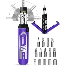 Ratchet Screwdriver Set, 14-in-1 Multi Bit Screwdriver Set, 180 Pivoting Adjustable Angle Screwdriver, for Home DIY, Electronics, Car Emergency and Garage