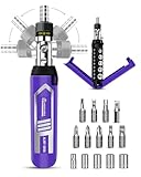 Ratchet Screwdriver Set, 14-in-1 Multi Bit Screwdriver Set, 180° Pivoting Adjustable Angle Screwdriver, for Home DIY, Electronics, Car Emergency and Garage