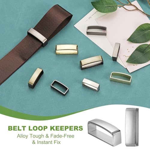 PATIKIL Belt Loop Keepers, Alloy Belt Strap Ring Men's Buckle for DIY Craft Fixing4