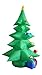 BZB Goods 8 Foot Tall Inflatable Green Christmas Tree with Multicolor Gift Boxes and Star Outdoor Indoor Holiday Decorations Blow up Lawn Inflatables Home Family Decor Party Yard Decoration