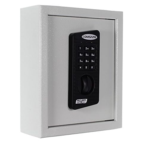 Rottner KeyTronic 20 Electronic 20-Key Cabinet with 20 Key Hooks - Compact Steel Key Safe with Advanced Digital Lock - Small & Lightweight (6.4 kg) Comes Supplied with Fixings Keyrings and Tags Cover
