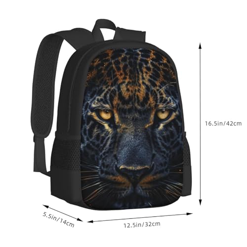 Native Leopard Backpack for Women Men Animal Bookbag 17 Inch Multifunctional Large Capacity Durable Travel Daypack2