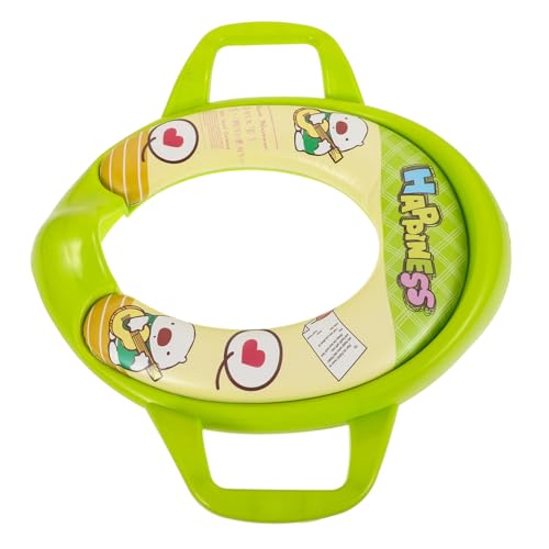 Toyvian 子供用便座 便座カバー ポータブル便座 シートパッド 折りたたみ式トラベルトイレシート 便座ふた 子供用トイレトレーナーリング 幼児用トラベルトイレシート 塩ビ Green