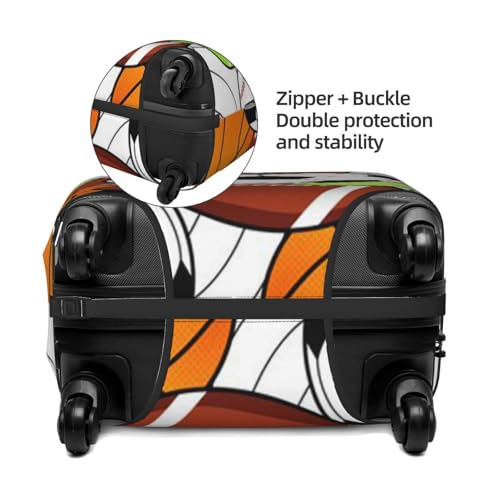Sports Ball Print Suitcase Cover Luggage Protector Washable Elastic Fashionable Travel Gear Cover4