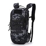 【Material & Größe】 - Dieser Rucksack besteht aus 600D Polyester (wasserdicht), YKK-Reißverschlüssen und Schnallen. Gewicht 0,57 kg, Kapazität: 7,9 l.