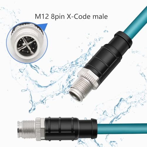 Cable industrial M12 8 pines a RJ45 Cat6 1 metro miniatura 3