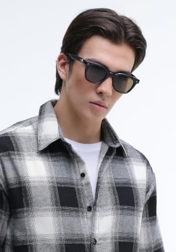 CAHOOT Men's Black-Check Yarn Dyed Checks Shirt for Casual Wear | Spread Collar | Long Sleeve | Button Closure | Shirt Crafted with Comfort Fit for Casual Wear | Size XL - Image 7