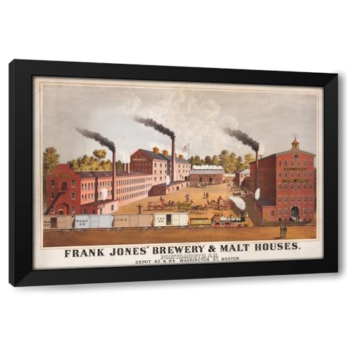 ArtDirect Frank Jones’ brewery & malt houses, Portsmouth, N.H. (1880) Custom Framed Art Print Giclee Print or Canvas Options with Various Sizes and Customization by Anonymous