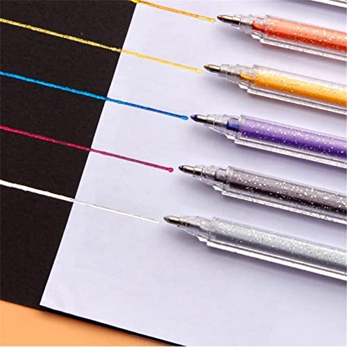 Set de 18 bolígrafos de gel metálico brillante miniatura 5