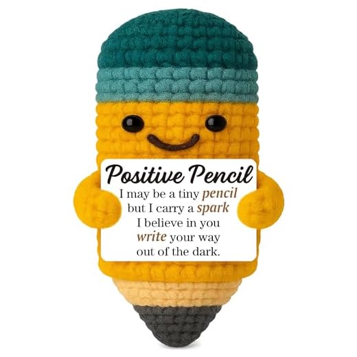 zavvoolly Motivational Gifts for Writers, Authors, Students | Handmade Crochet Pencil for Creative Spark | Unique Encouragement & Anti-Writer's Block Desk Decor