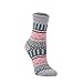 POWER YANNIK Women's 5 Pair Pack Vintage Style Cotton Crew Wool Socks (SK32-1-A)