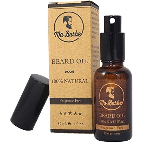Premium Bartöl 100% NATÜRLICH ohne Parfüm. Mit Spray! Nährt, hydratisiert, erweicht, stimuliert das Wachstum, macht es glänzen. 8 vorteilhaften Pflanzenölen. Perfekt für empfindliche Haut. 30 ml Cover