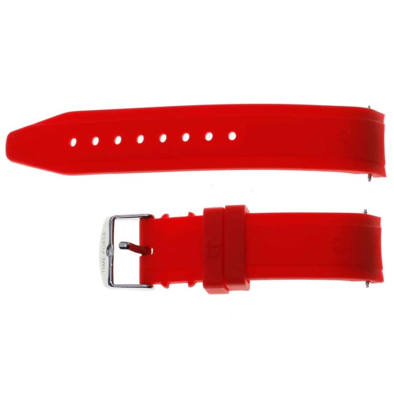 CHRISTIAN GAR Correa de Silicona Compatible con TIME FORCE TF4152 (Rojo)