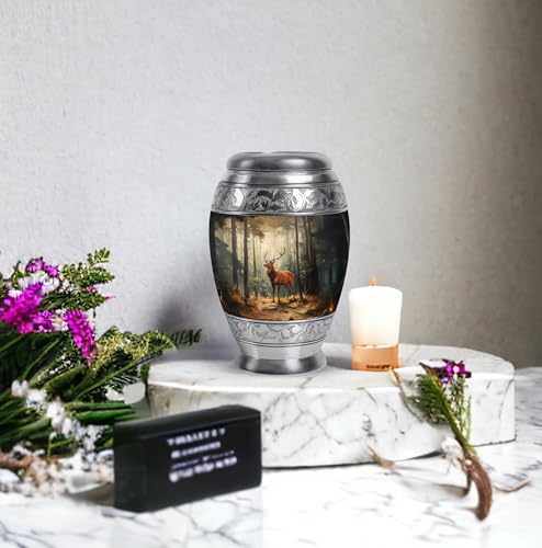 Image of Deer Urn Keepsake Urns for Funeral 3 Inch 4 Qty | Small Cremation Urns for Ashes for Women Memorial Urn