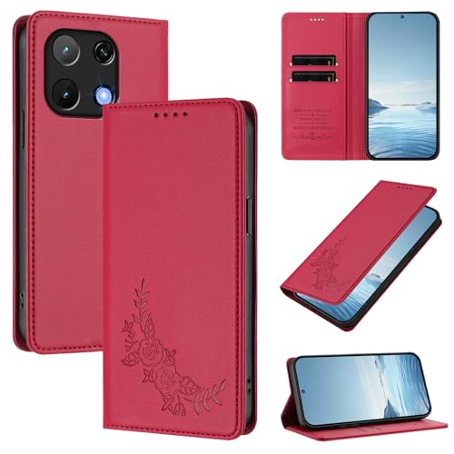 �X�}�z�P�[�X �Ή��@�� for Umidigi Note 90 �yRFID�u���b�N�z�y�J�[�h�z���_�[�t�����z �}�O�l�b�g�J�� �X�^���h�@�\�t���z�X�}�z�P�[�X Red